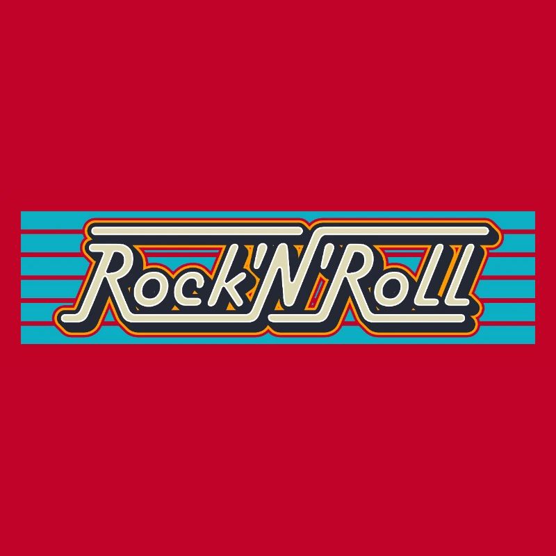 Rock 'n' Roll Retro-Typografie-Logo