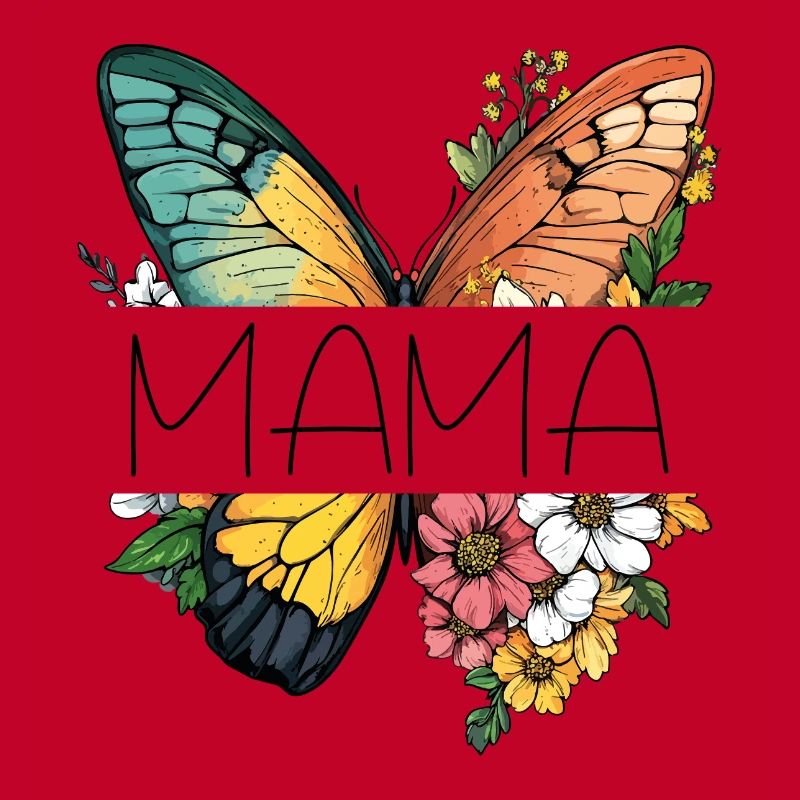 Mama Schmetterling Blumen Beste Mutter Muttertag