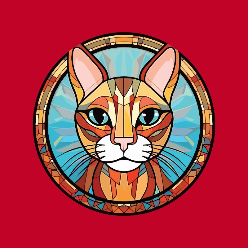 Illustration d’aquarelle colorée de race de chat thaïlandais