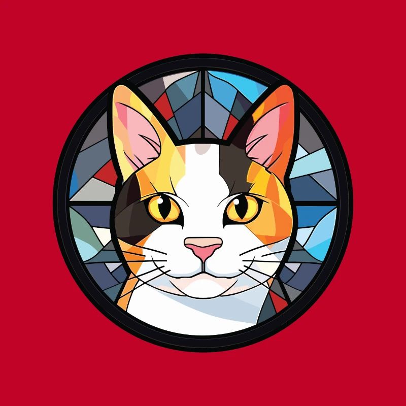 Dessin animé d’aquarelle colorée de chat Bobtail japonais