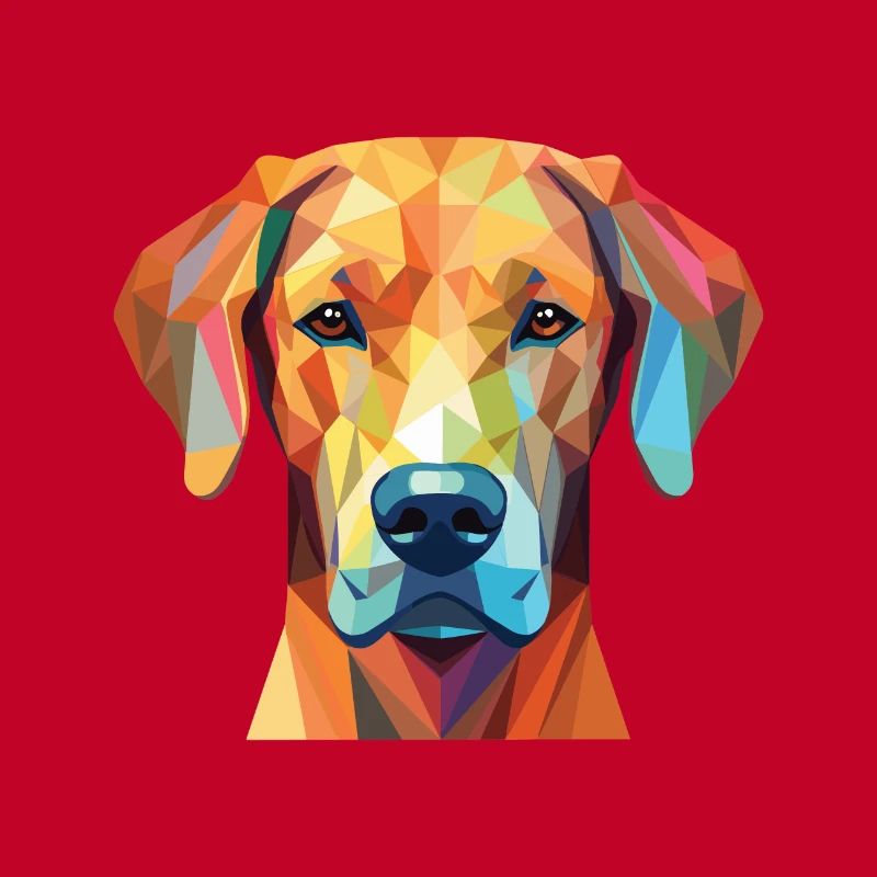 Rhodesian Ridgeback Hunderasse buntes Aquarell