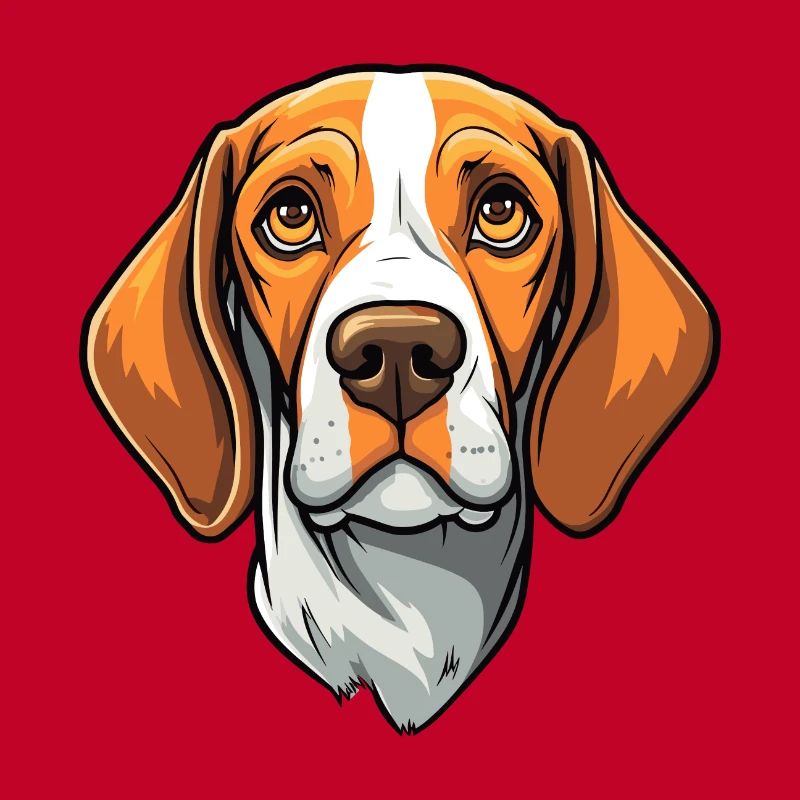 Ariege Pointer Dog Breed Cartoon Kawaii Illustrati
