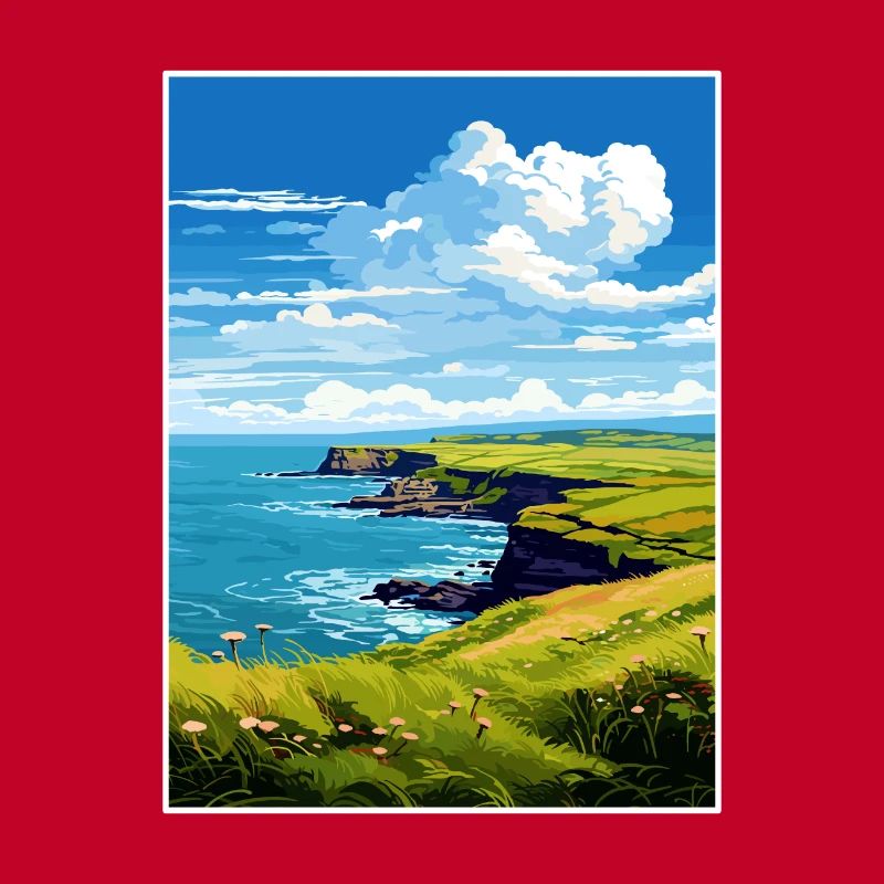 L’affiche de voyage de la péninsule de Lizard Cornwall