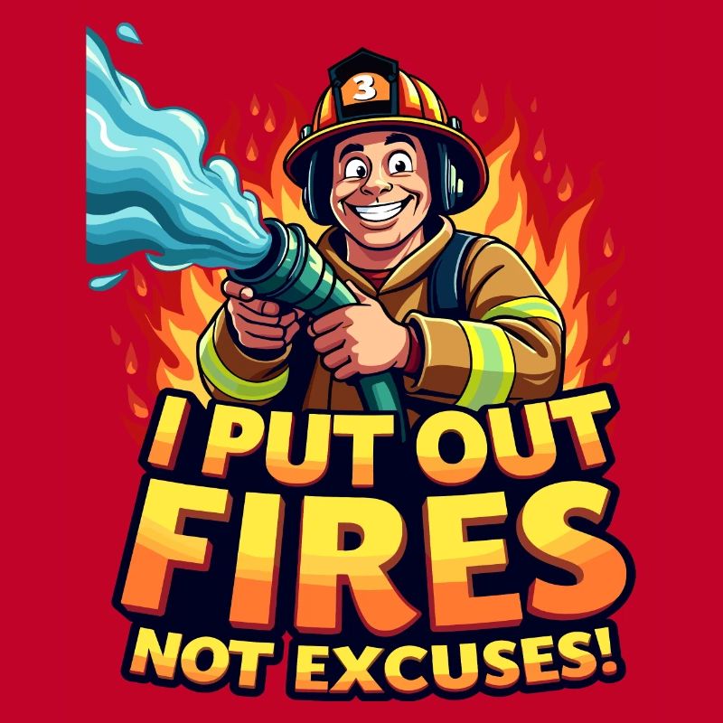 I Put Out Fires Not Excuses – Firefighter Artwork