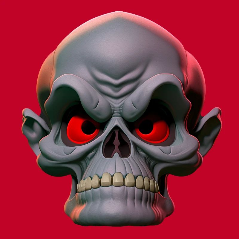 grumpy skull
