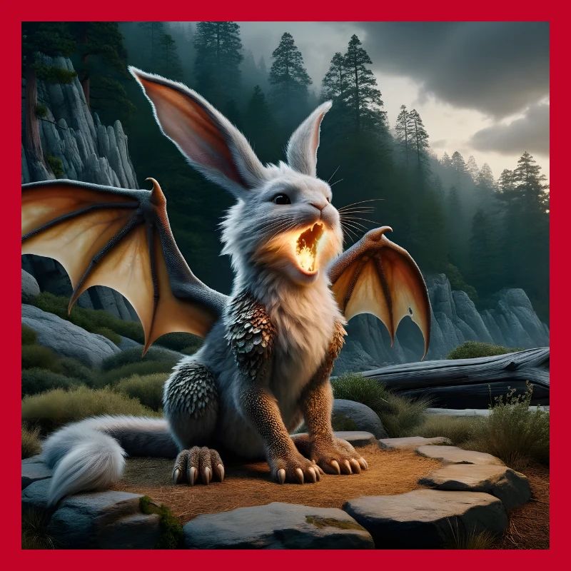 Feuerspeiender Hase Drache #20