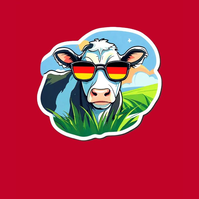 Calcio Germania Mucca con occhiali da sole
