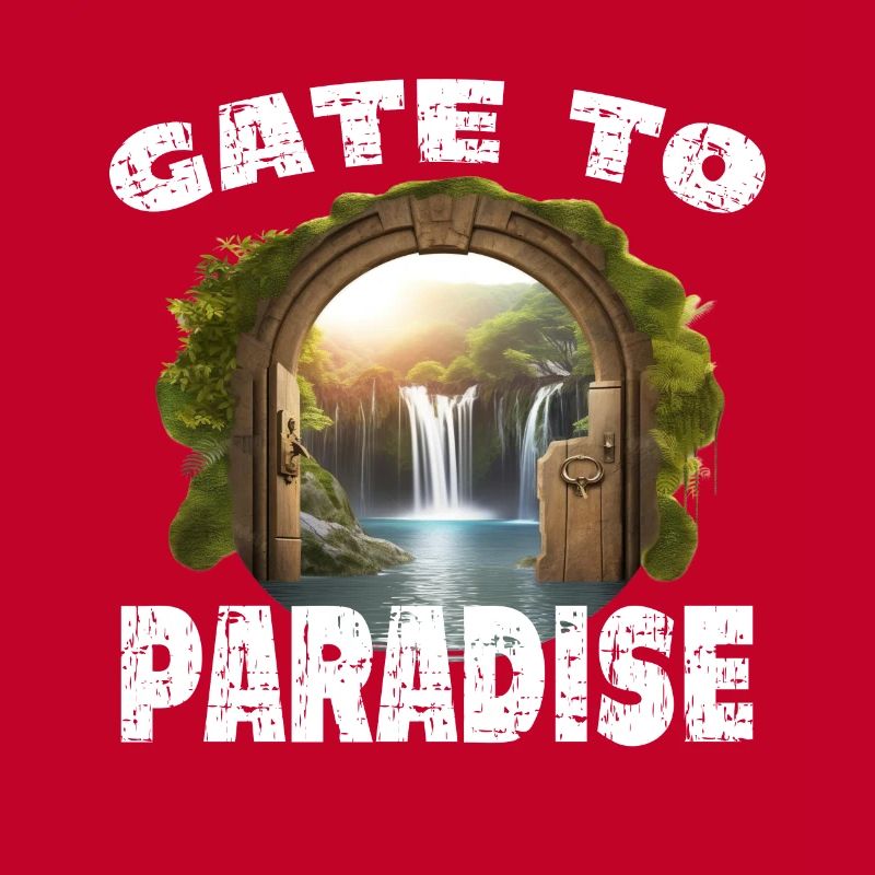 Gate To Paradise Tor Wasserfall Tür Paradies