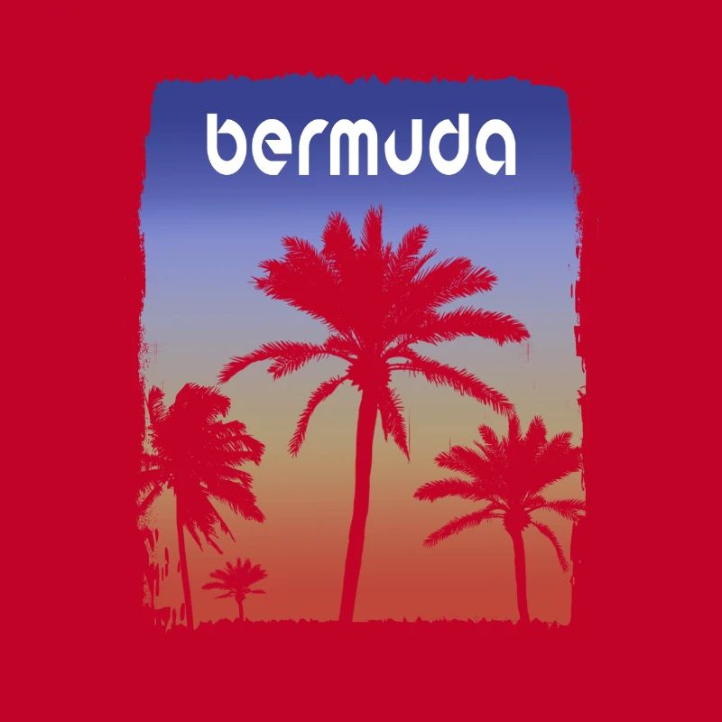 Bermuda Sunset Vacation Souvenir Palm Tree