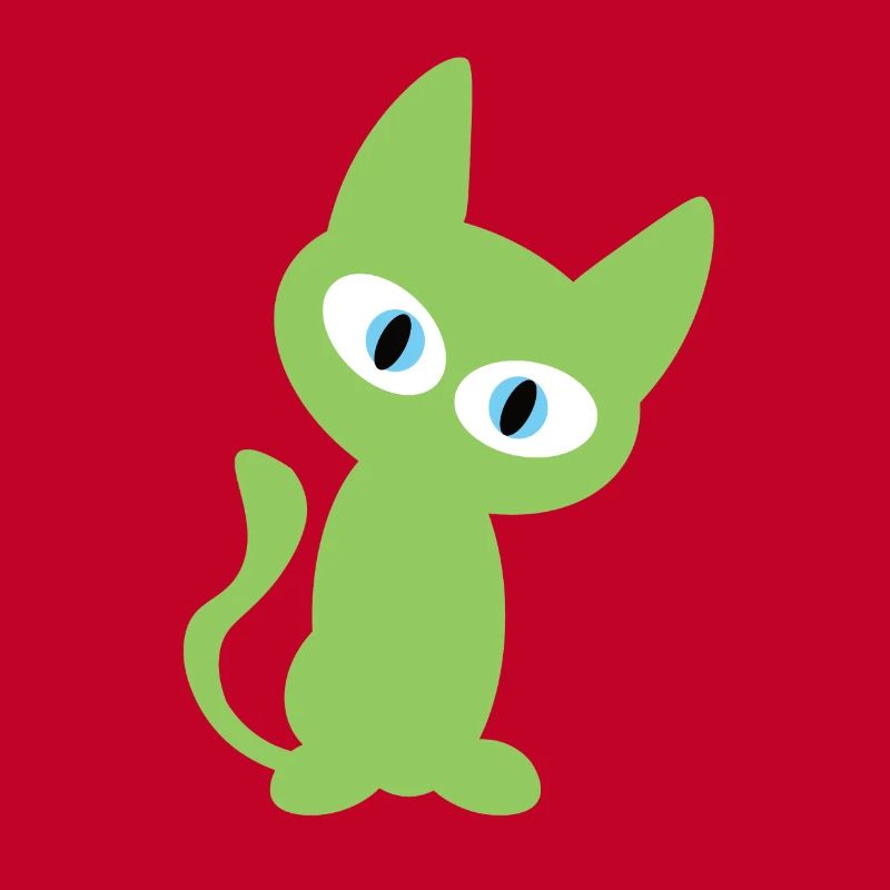 Conception de chat vert