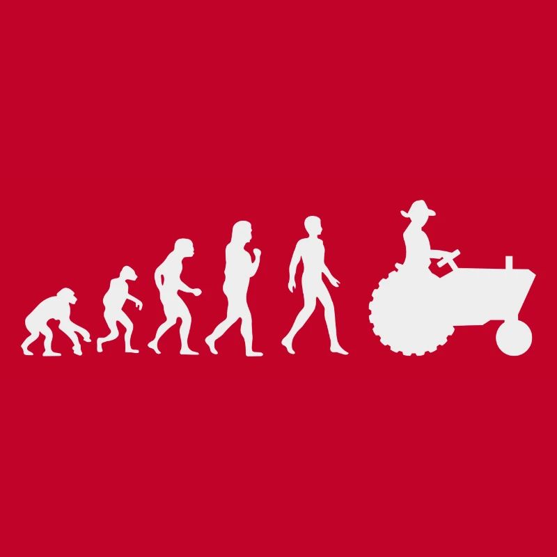 Evolution funny: From monkey to tractor driver