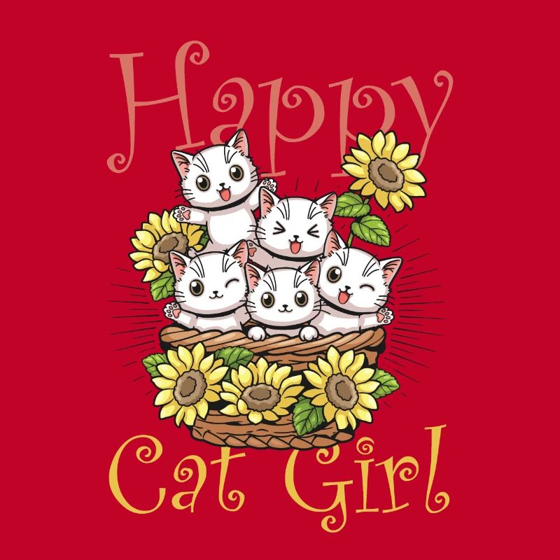 Happy Cat Mädchen Kätzchen
