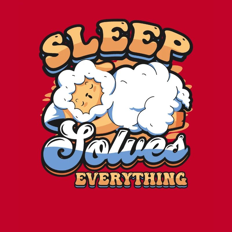 Sleep solves everything, sheep,sleeping, late risers.