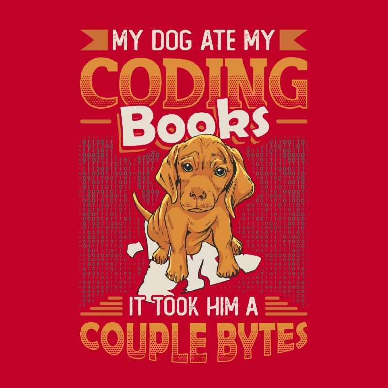 Dog Bytes Code Computer Joke Programmation