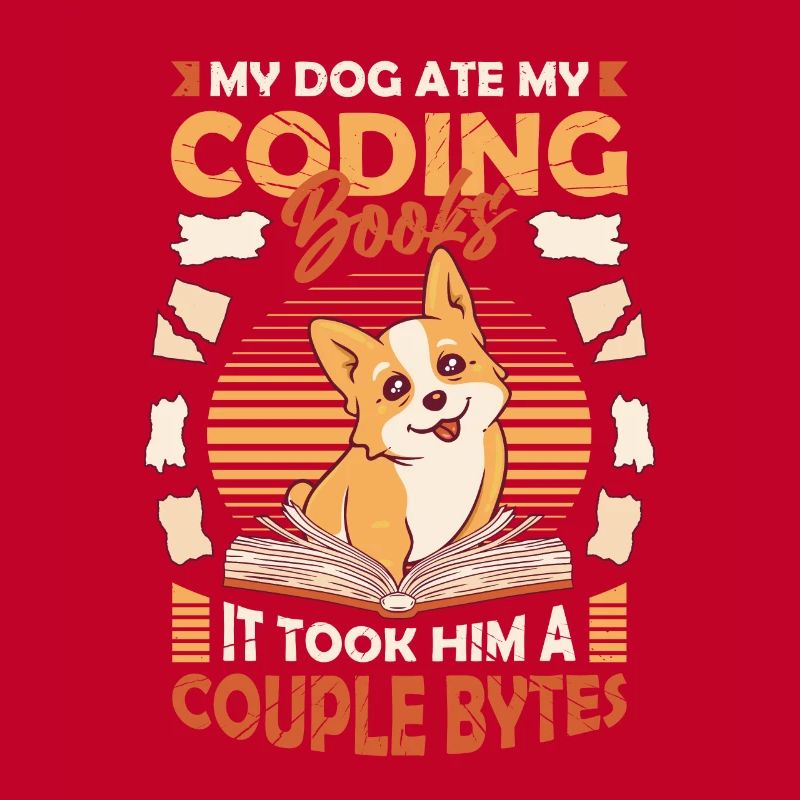 Dog Bytes Code Computer Joke Programmation