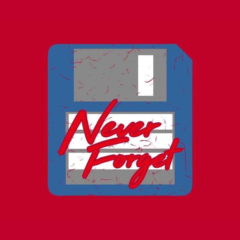 Never Forget Diskette Computer Memory PC Retro