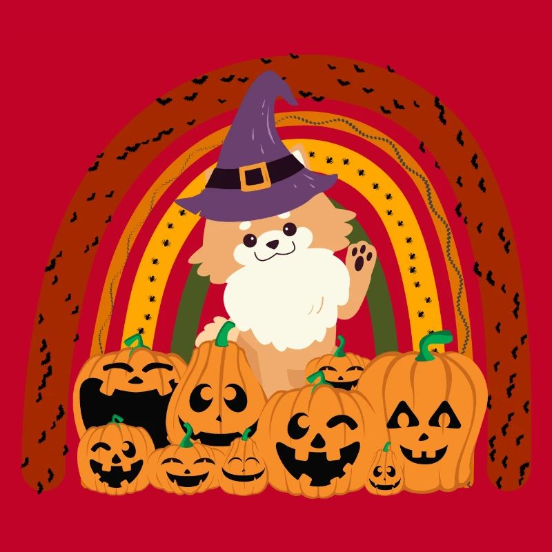 Cute Dwarf Spitz Halloween Costume Dog
