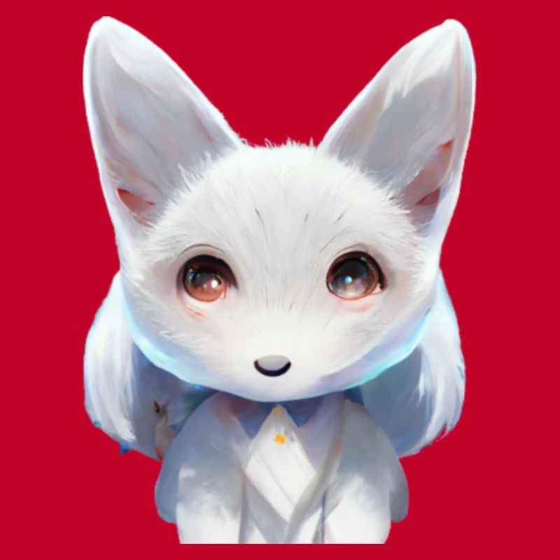 Cute white fox