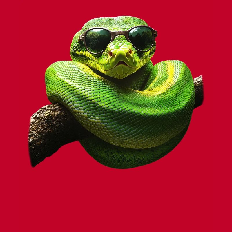 Green Tree Python Snakes Lover Terrarium