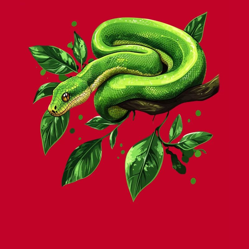 Green Tree Python Snakes Lover Terrarium