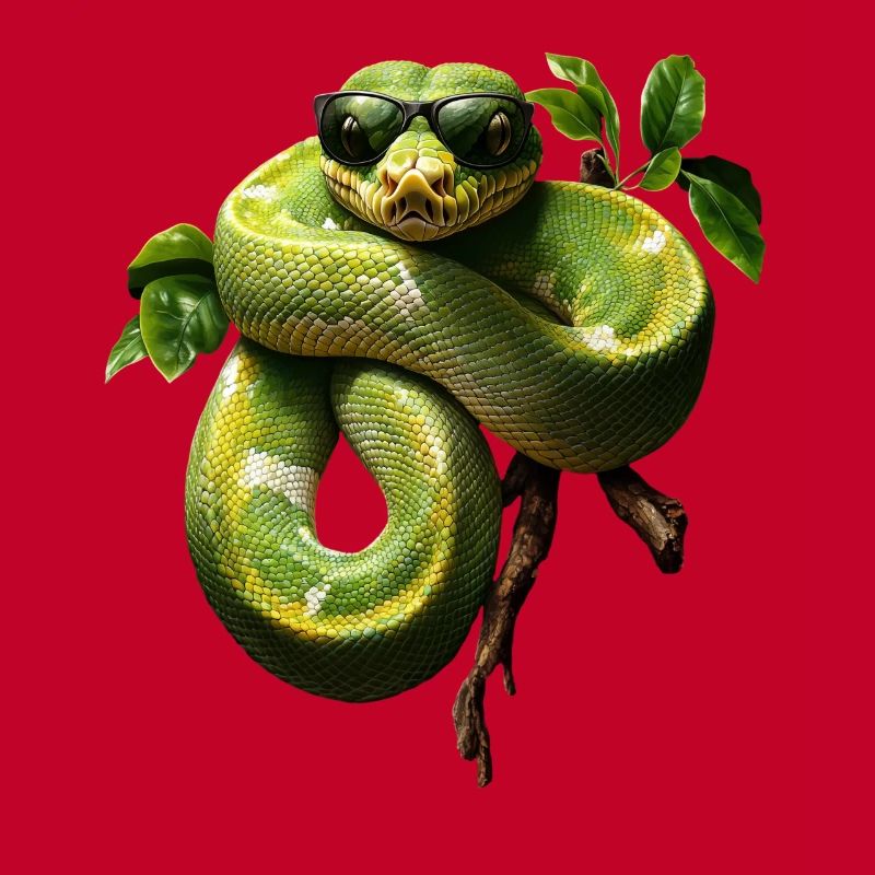 Arbre vert Python Serpents Amoureux Terrarium