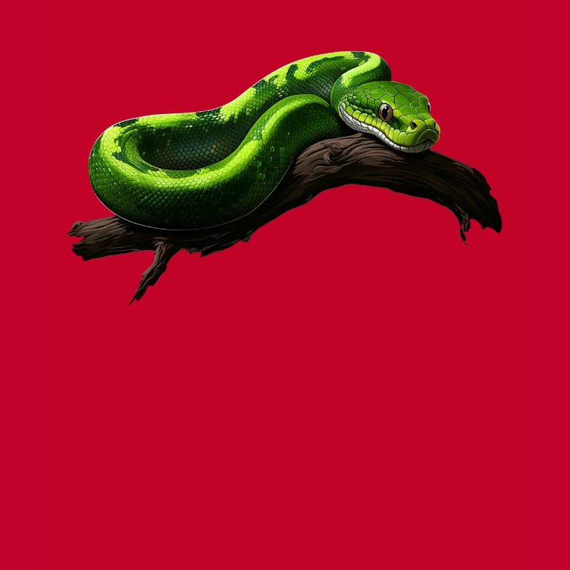 Arbre vert Python Serpents Amoureux Terrarium