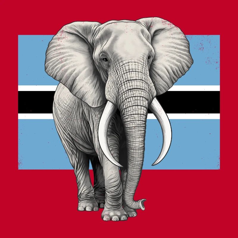 Drapeau éléphant du Botswana