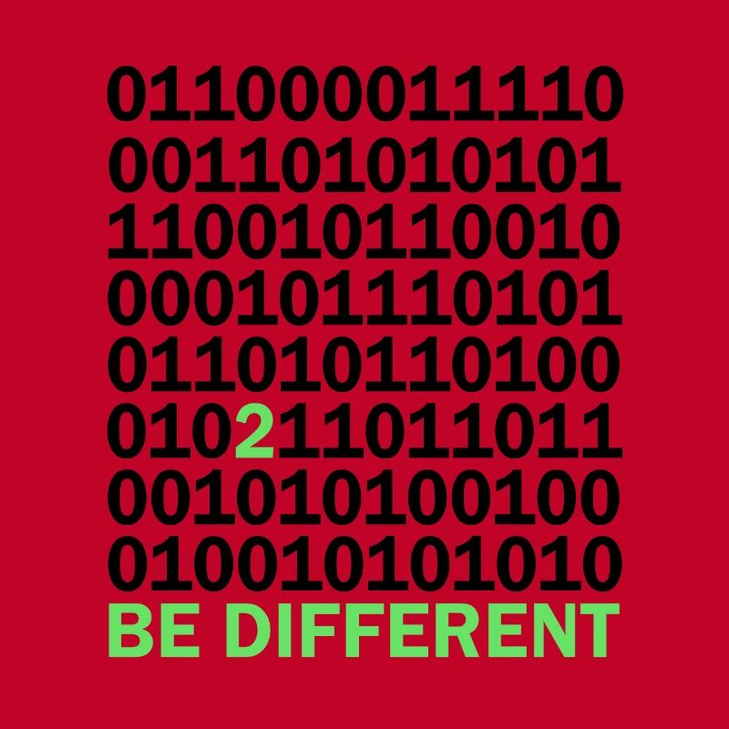 Cadeau Be Different Binary Code Nerd