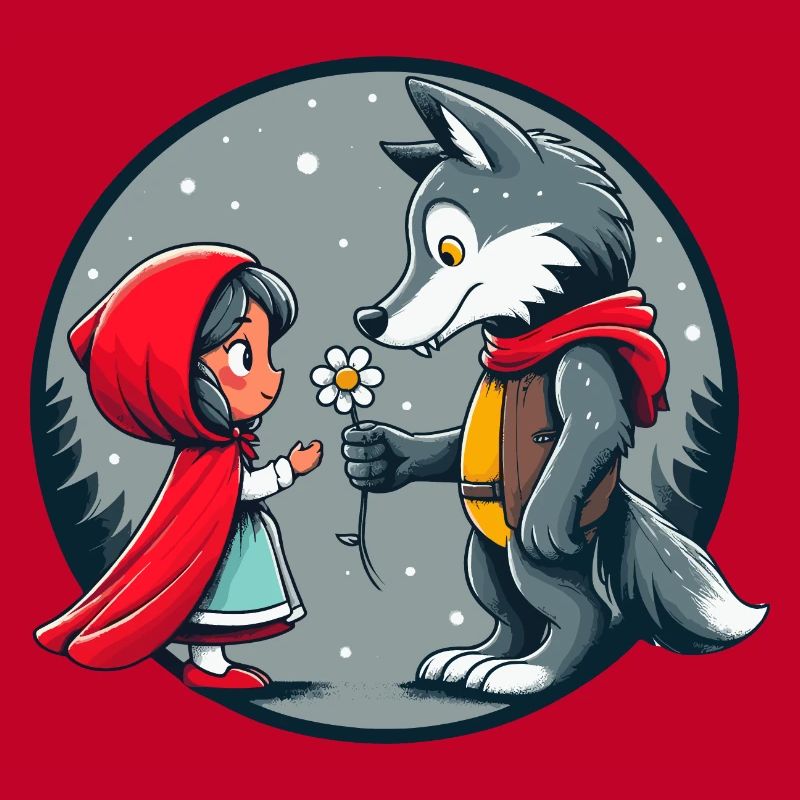 Rotkäppchen Wolf Märchen Kinder Blume Märchenfigur