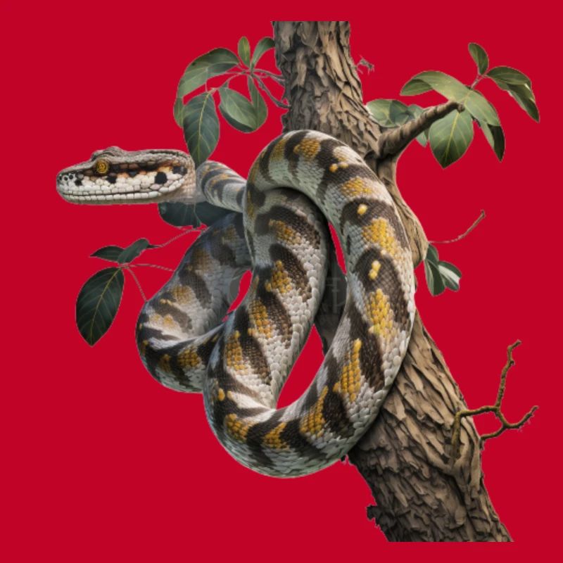 Python im Baum: Ein majestätisches Tier