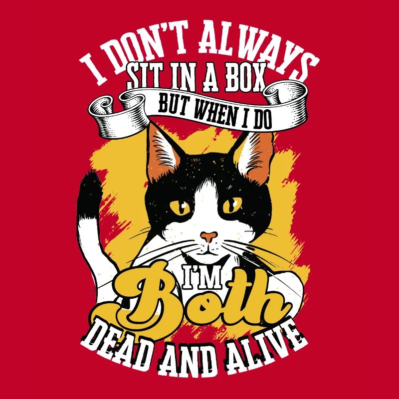 Schrodinger's Cat Box Alive Dead Quantum Physics