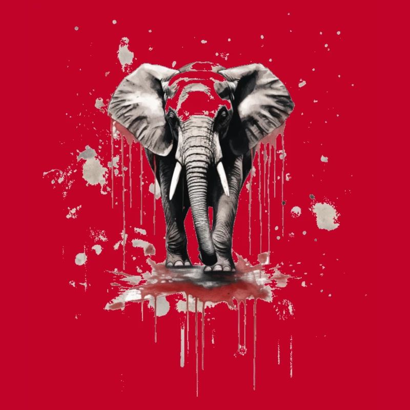 Elephant as plain graffiti