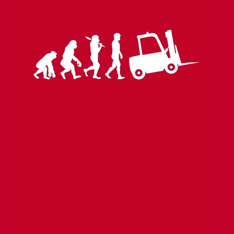 Staplerfahrer Evolution mit Gabelstapler Shirt