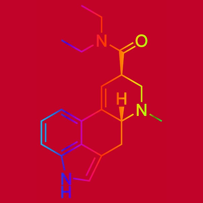 LSD Molecule Colored