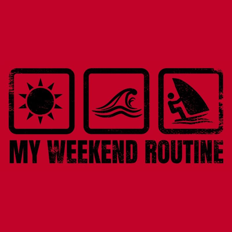 Windsurfer Wochenendroutine