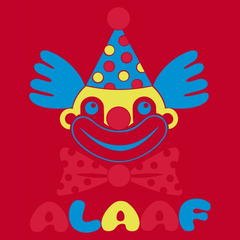 Fasching Karneval Clown ALAAF 1, 2 oder 3 Farben