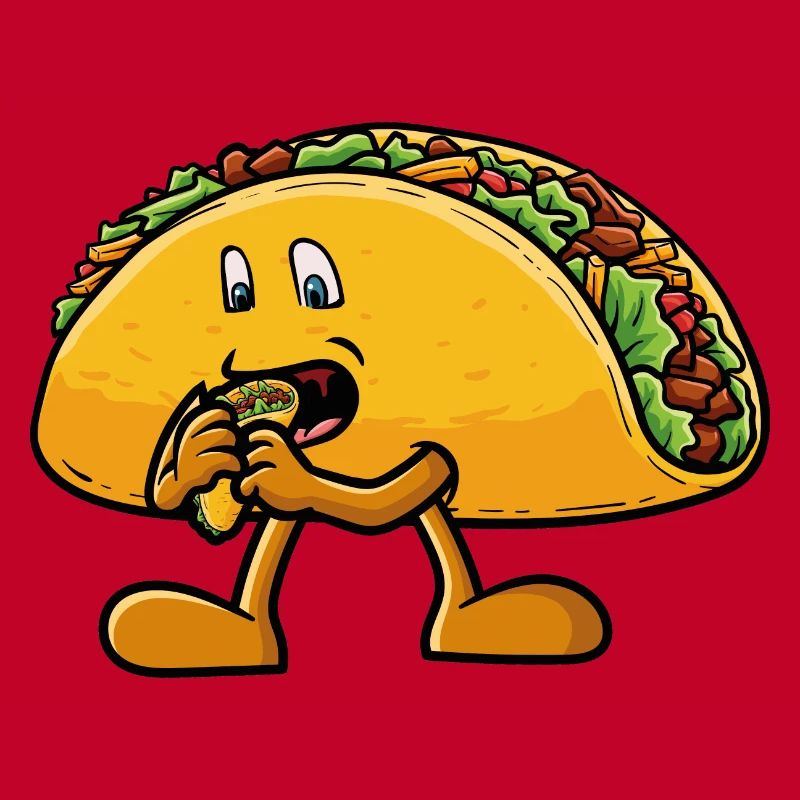 Taco eats a taco
