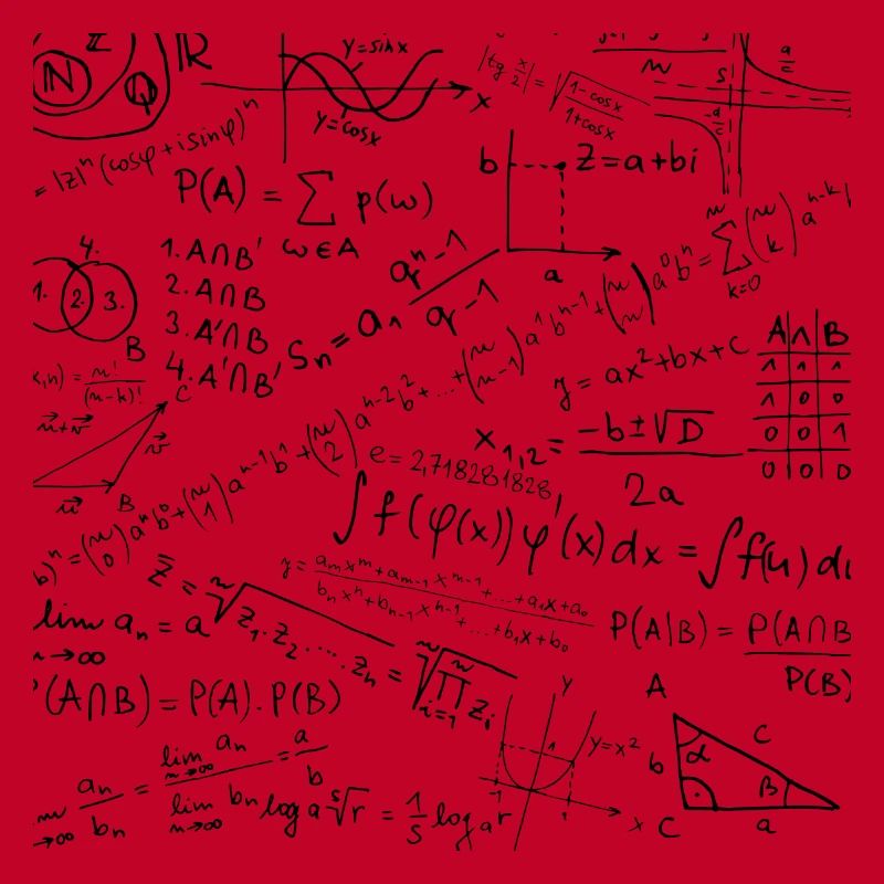 Math Equation Pattern, Cool Quadratic Formula Geek