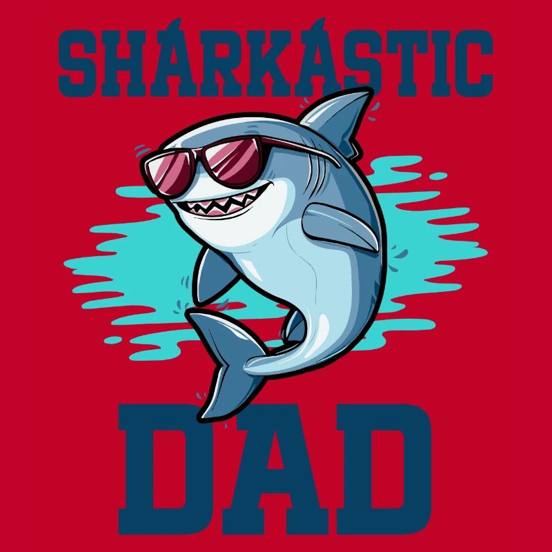 Sharkastic Father Shark Joke Sarcastic Dad