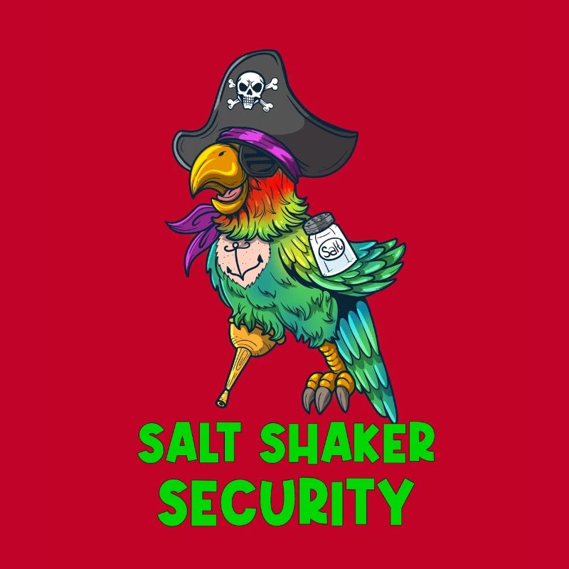 Funny Pirate Parrot Salt Shaker Security