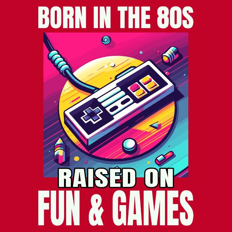 Retro-Videospiel-Controller-Kunst der 80er Jahre: Ein Nostalgiker