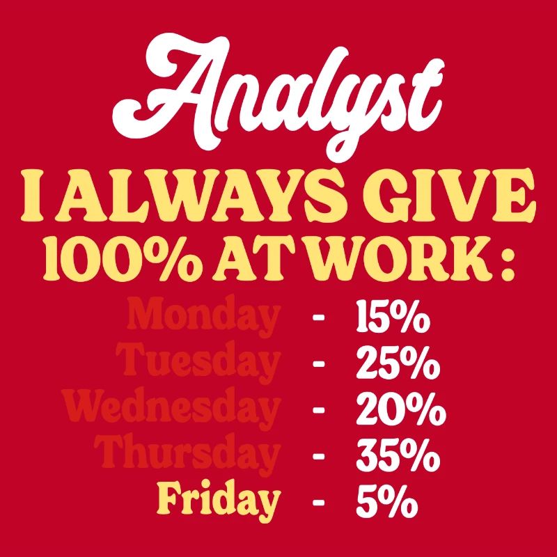 100% Au Travail Citation Drôle Analyste