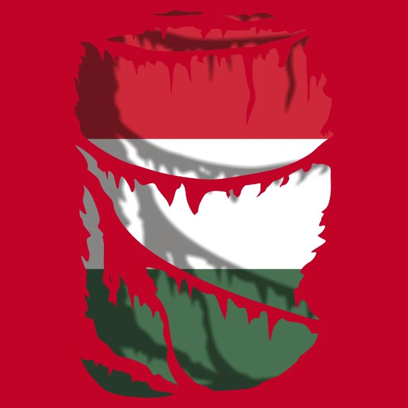 Flagge Ungarns, zerbrochener oder zerrissener Stoffeffekt