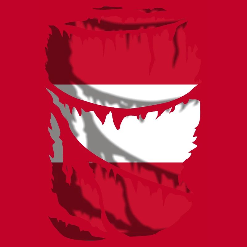 Flagge Österreichs, zerbrochener oder zerrissener Stoffeffekt