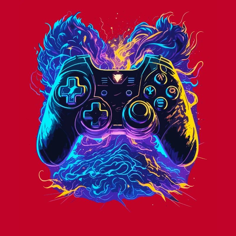 Neon Colors Graffiti Gaming Controller
