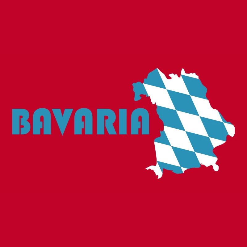 Bavière Carte de drapeau