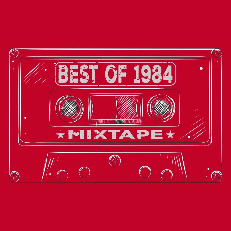 1984 Geburtstag Mixtape Kassette Retro