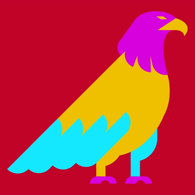 Aigle abstrait coloré