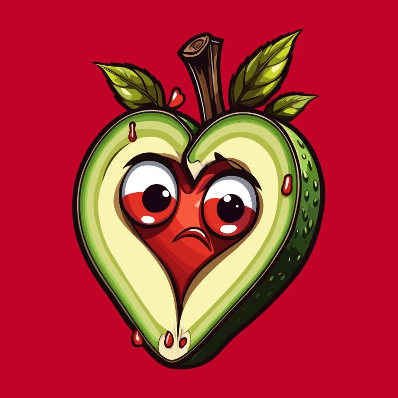 Avocado mit Herzkern