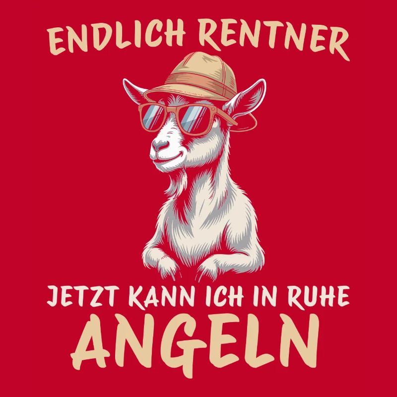 Ruhestand In Ruhe Angeln Ziege Rentner